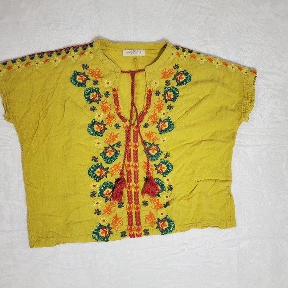 NATURAL LIFE Yellow Embroidered Blouse - Picture 2 of 8